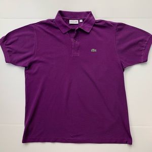 Men’s XL Lacoste Purple Short Sleeve Polo Shirt